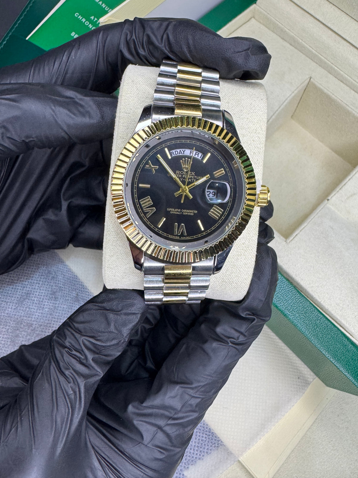Rolex oyster perpetual
| two tune silver gold |high grade