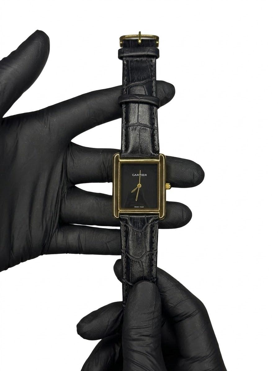 Cartier tank High grade| royal gold&black