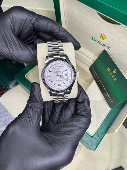 Rolex oyster perpetual  | silver tiffany | High grade
