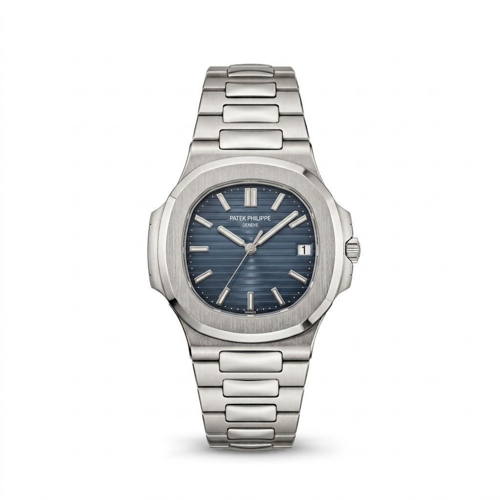 patek philipe silver dark blue