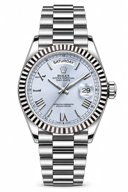 Rolex oyster perpetual  | silver tiffany | High grade