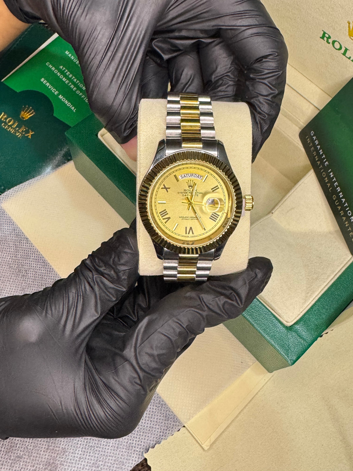 Rolex| Two-Tone Gold & Silver with roman Dia
