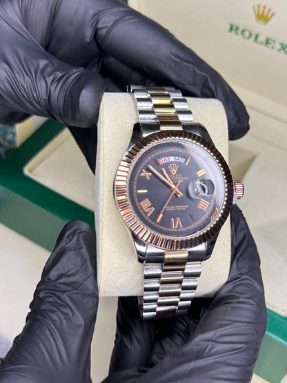 Rolex oyster perpetual 
| rose gold two tone black| high grade