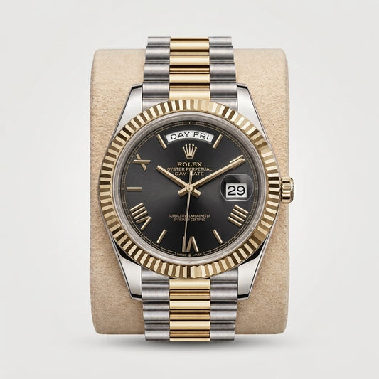 Rolex roman dial| two tune silver gold