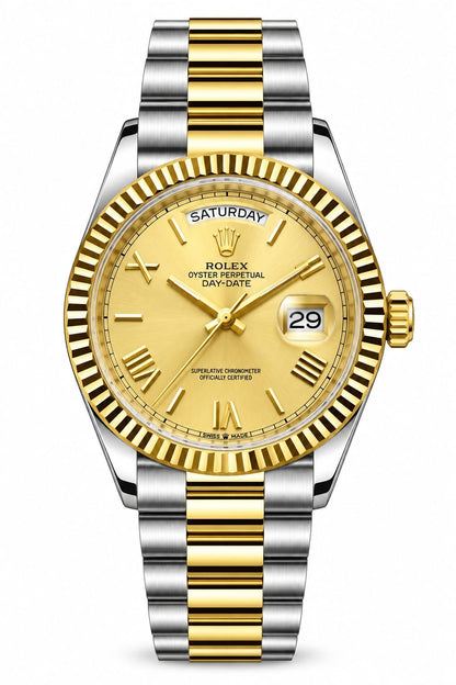 Rolex| Two-Tone Gold & Silver with roman Dia