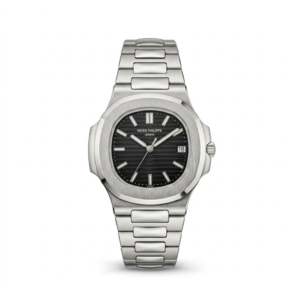 The patek philipe silver black