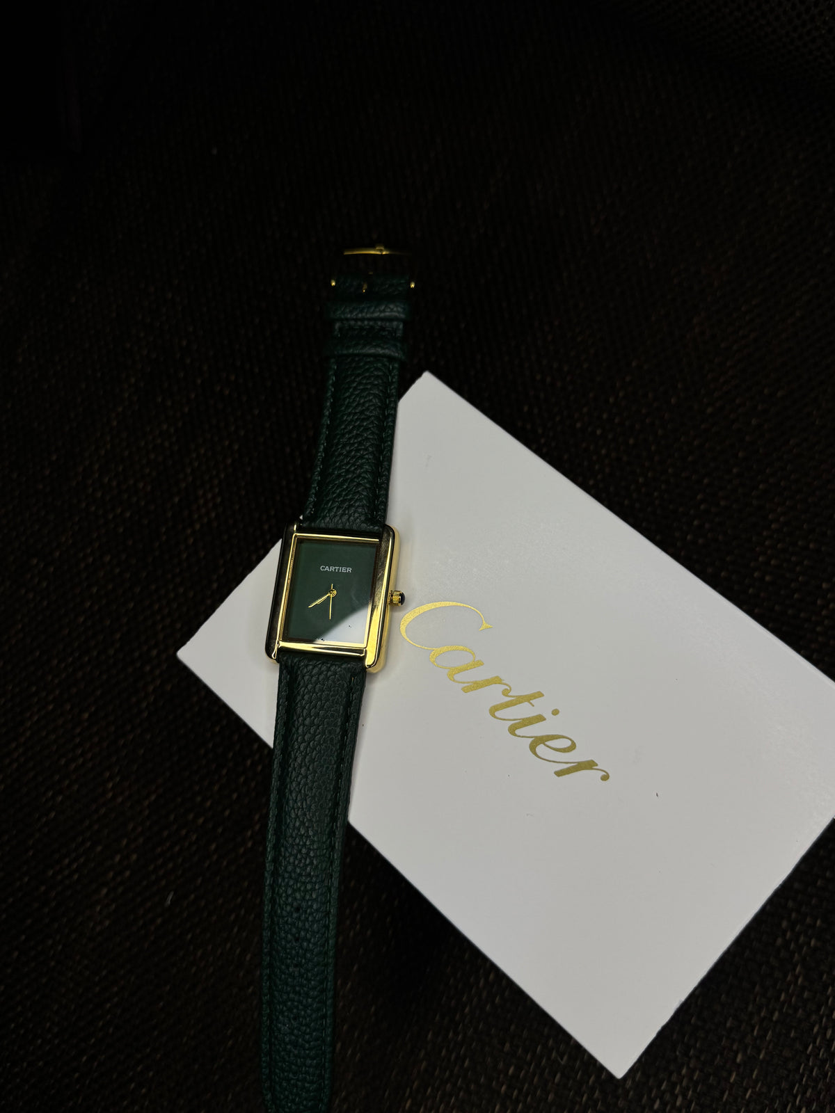 Cartier tank High grade | royal green gold