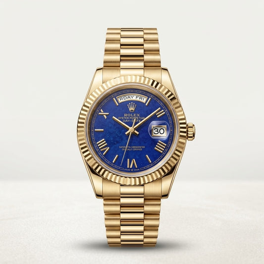 Rolex roman dial | golden blue