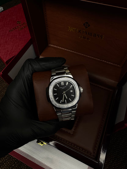 The patek philipe silver black
