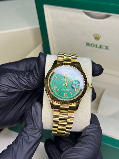 Rolex oyster perpetual | gold green | high grade