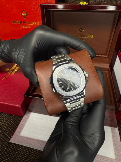 The patek philipe silver black