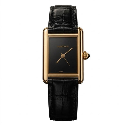Cartier tank High grade| royal gold&black