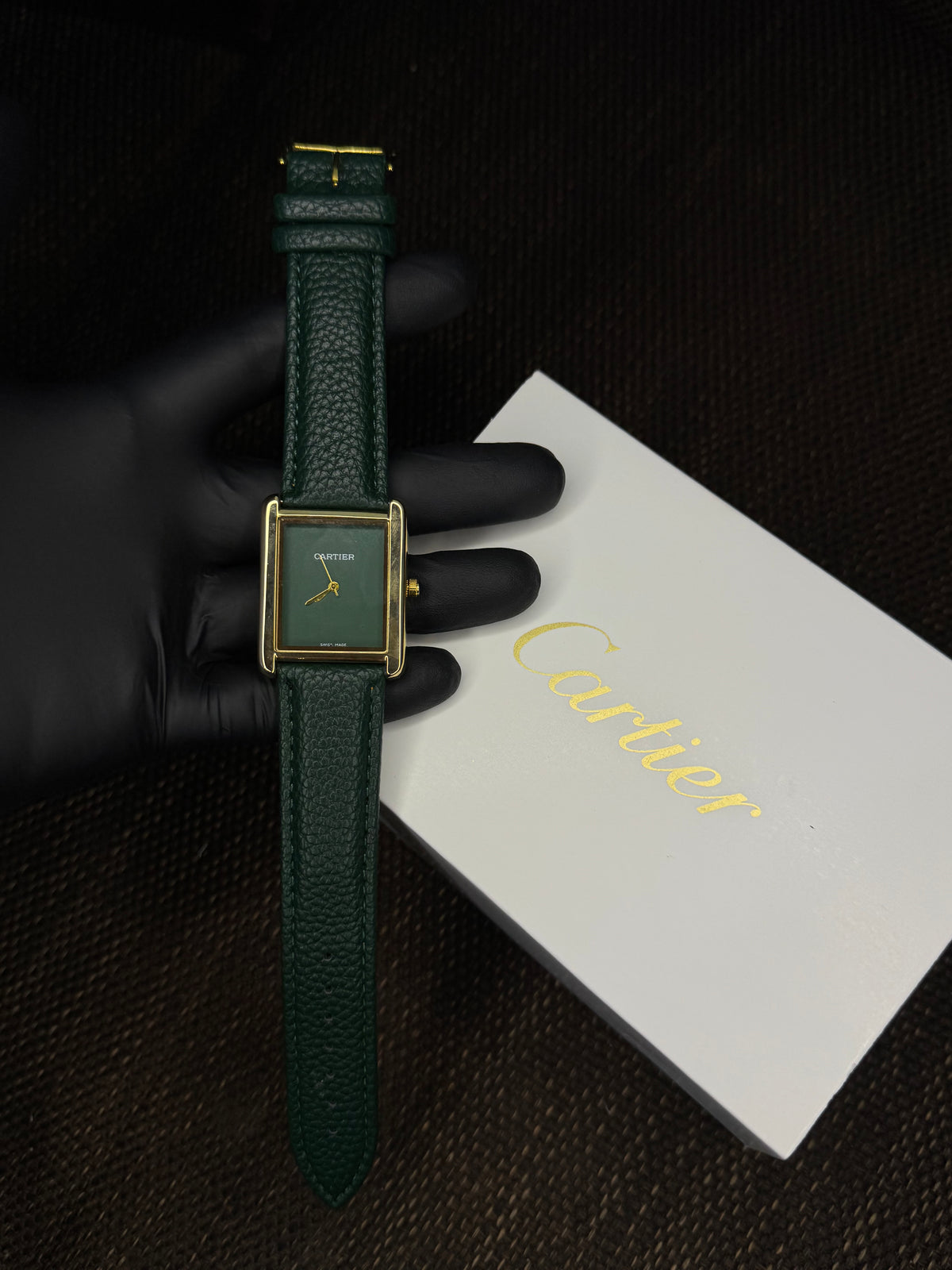 Cartier tank High grade | royal green gold