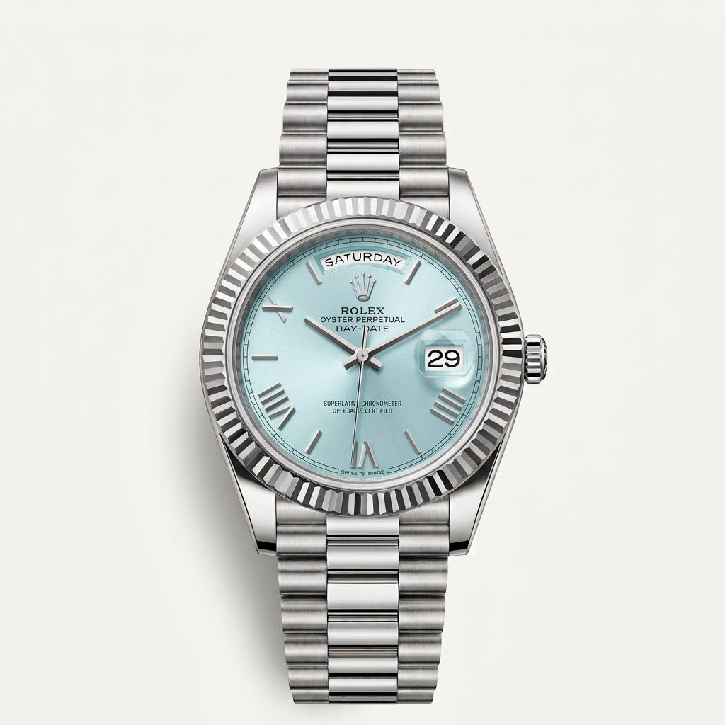 Rolex roman dial | silver tiffany