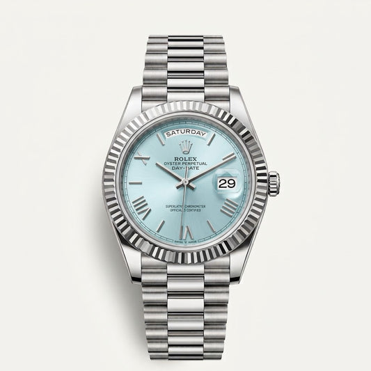 Rolex roman dial | silver tiffany