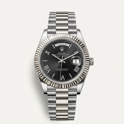 Rolex roman dial | silver black