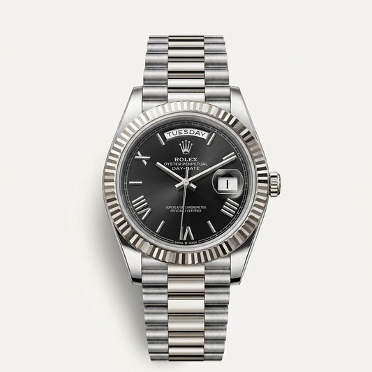 Rolex roman dial | silver black