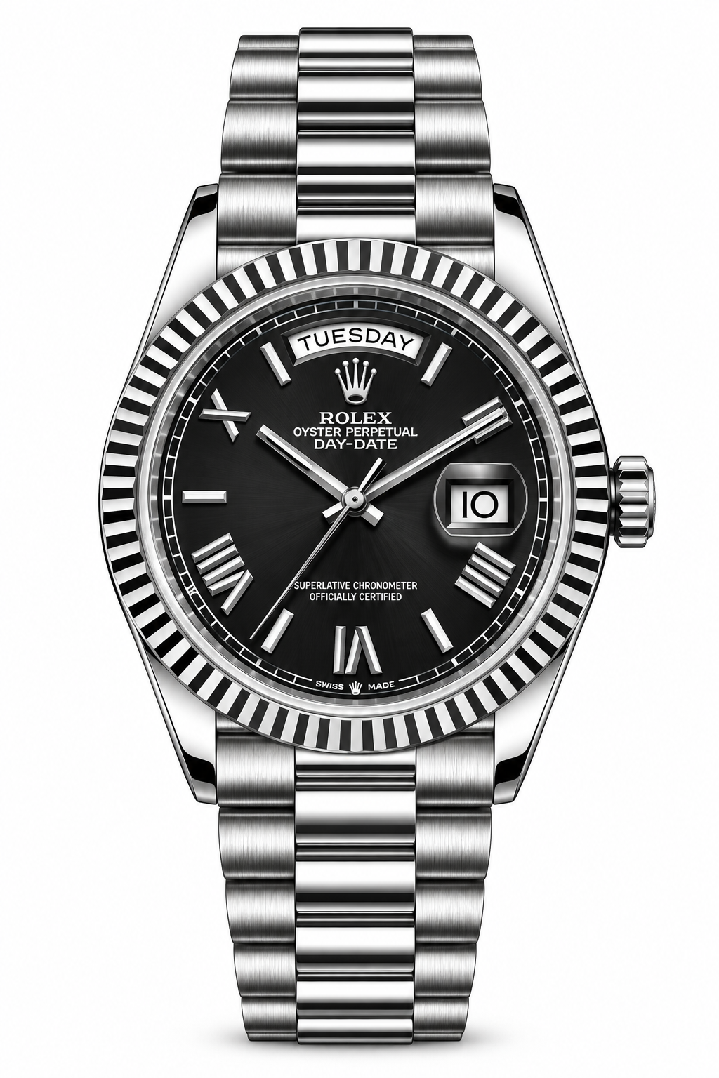 Rolex oyster perpetual | silver black | high grade