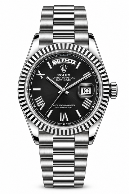 Rolex oyster perpetual | silver black | high grade