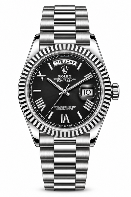Rolex oyster perpetual | silver black | high grade
