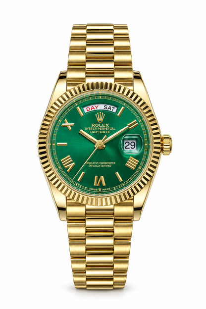 Rolex oyster perpetual | gold green | high grade