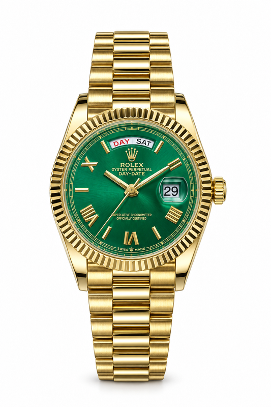 Rolex oyster perpetual | gold green | high grade